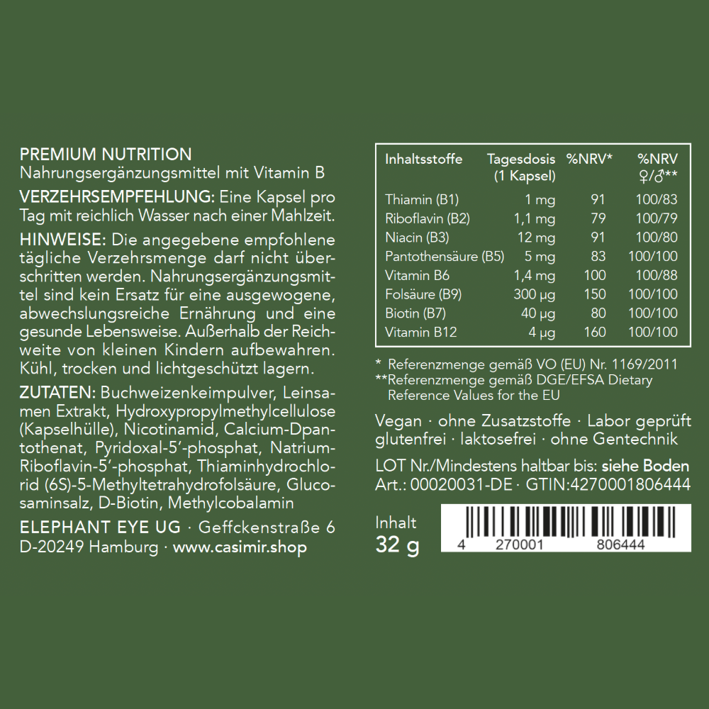 VITAMIN B KOMPLEX (METHYLIERT) FÜR FRAUEN