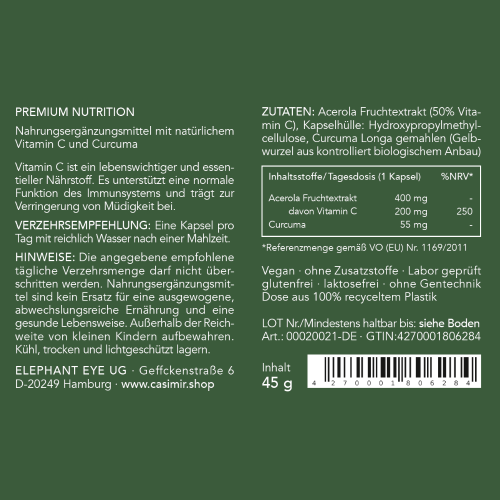 IMMUNITY SET | VITAMIN C, D3 & ZINK