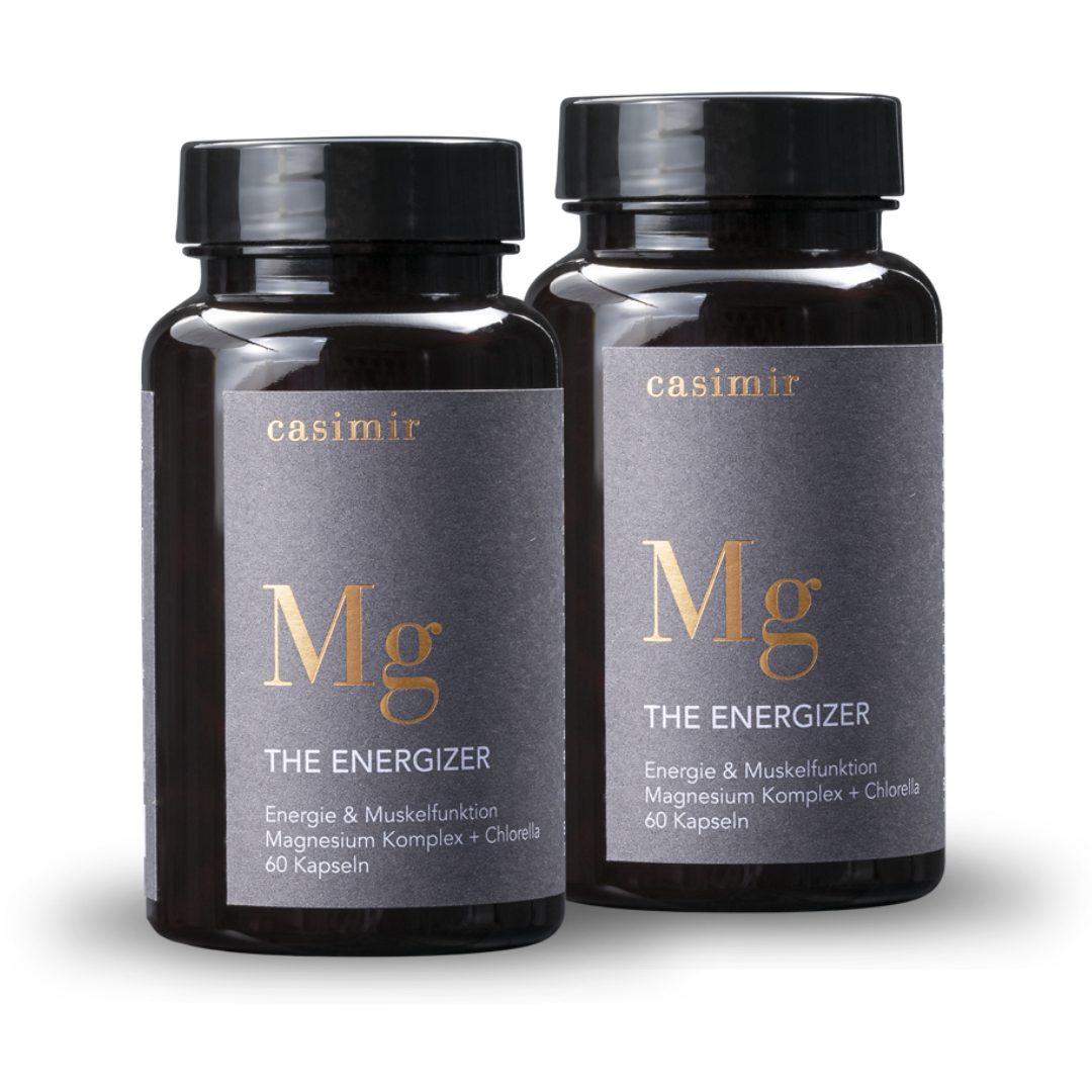 2er Set The Energizer Magnesium Komplex für Frauen mit Chlorella für Energie und Muskelfunktion