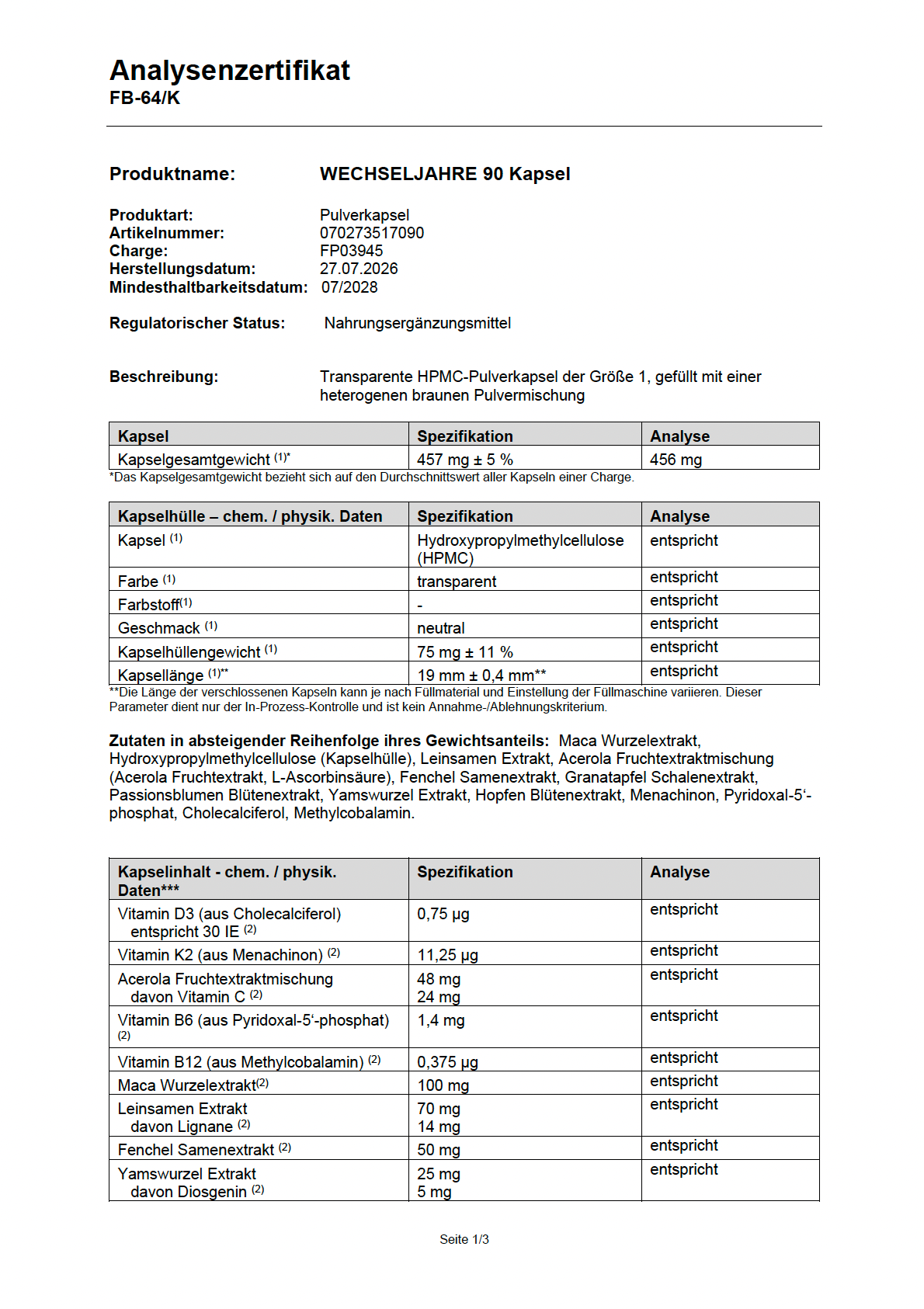 MENO KOMPLEX PHYTOÖSTROGENE