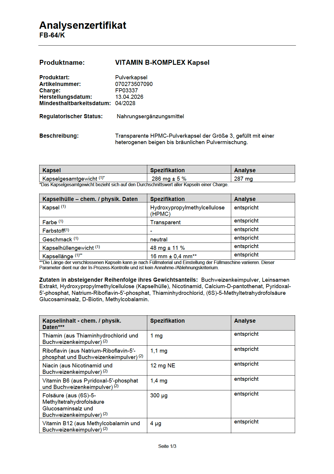 VITAMIN B KOMPLEX (METHYLIERT) FÜR FRAUEN