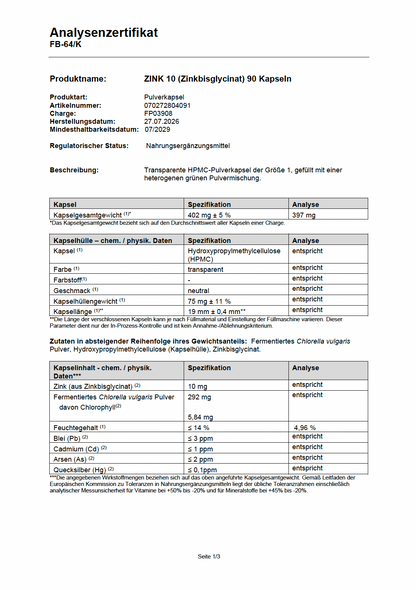 ZINC BISGLYCINATE FOR WOMEN